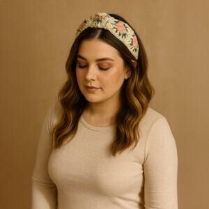 A346-D • Floral Crochet Knot Headband